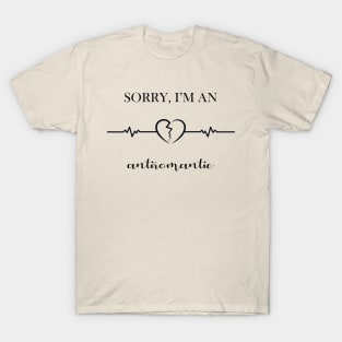 Anti Romantico - Broken heart  Logo design T-Shirt